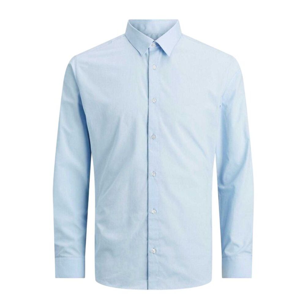 Jack And Jones Mens Joe Poplin Slim Long-Sleeved Formal Shirt / Cashmere Blue